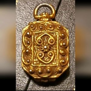 Gold Victorian Revival Locket By Goldette, 1960s